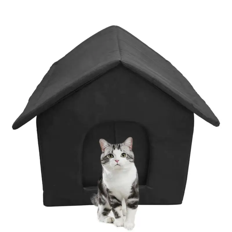 

Cat Houses for Outdoor Cats Insulated Waterproof Warm Weatherproof Outdoor Houses Dogs Stray Cat House with Cushion Pet Supplies