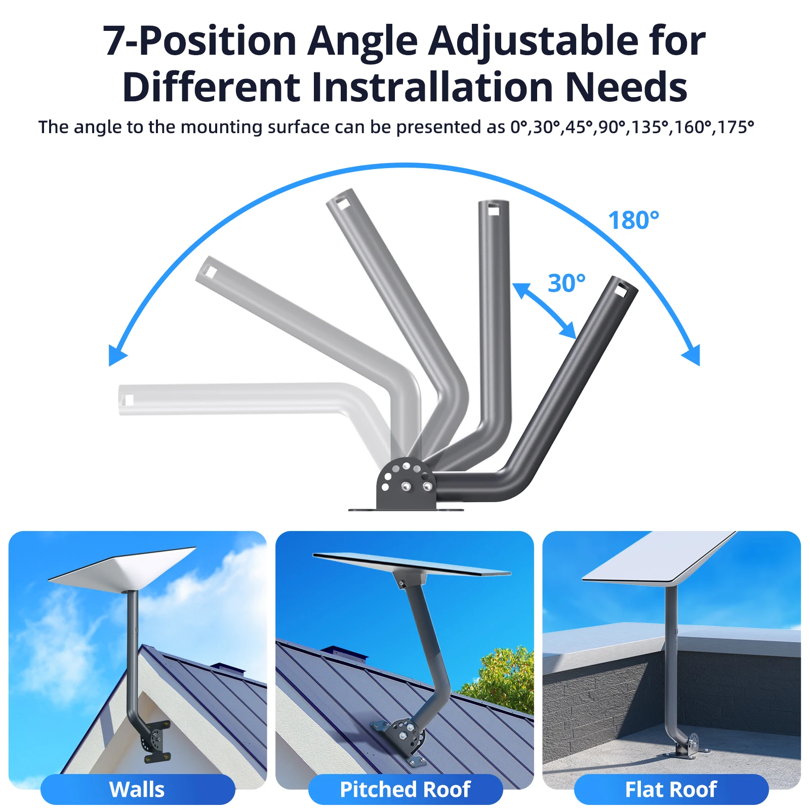 Starlinkv2用の調整可能な壁取り付けキット,耐候性,防風,インターネット用