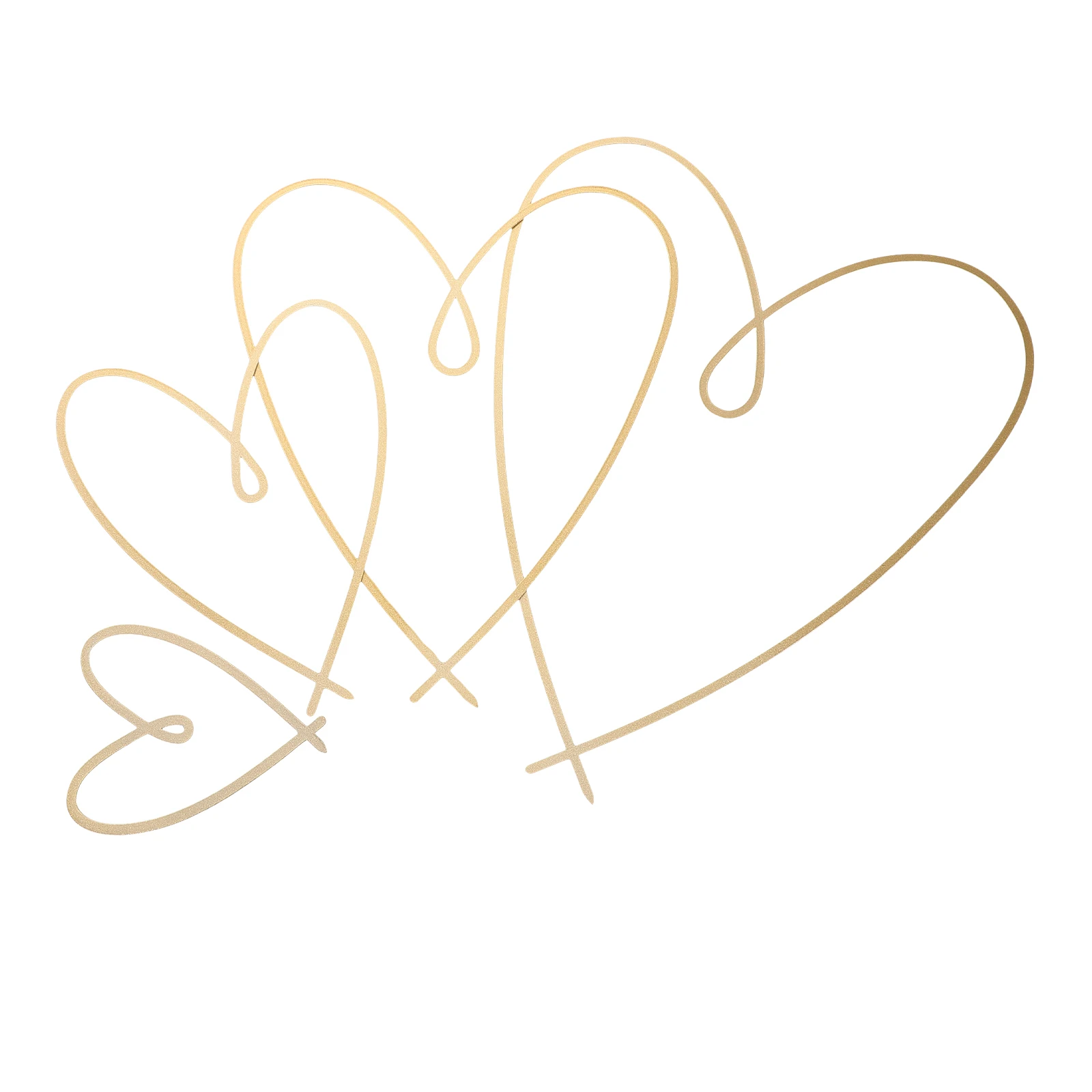 

4pcs Heart Wire Decor Romantic Metal Hanging For Living Room Bedroom Sturdy Iron Design Easy Installation Home Decoration