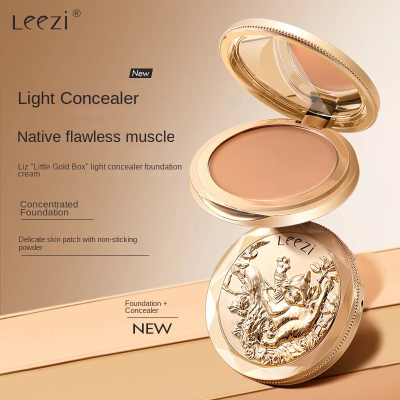 Leezi Concealer Foundation Face Cream Lightweight Makeup Holding Pore Hiding Long Lasting Waterproof Foundation Base