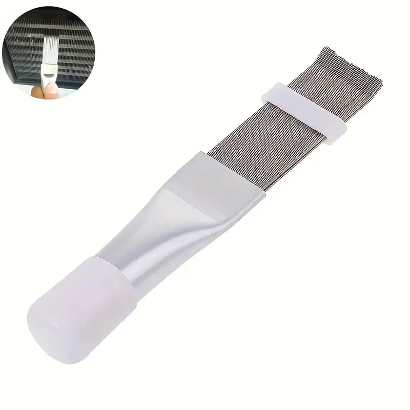 1Pc/2Pcs Air Conditioning Fin Cleaning Comb Stainless Steel Brush Fin Straightener Air Conditioner Cleaning Tool