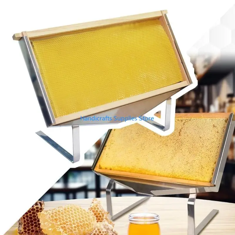 R1WA Beekeeping Tool Thickened Legs Adjustment Honeycomb Stand for Honeys Showcases