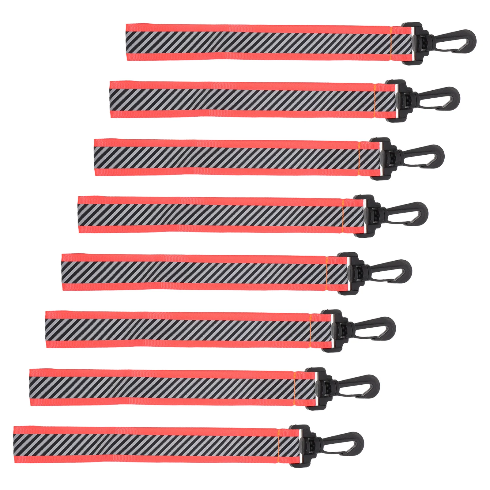 

8Pcs Reflective Keychain Double Sided Straps High Visibility Safety Reflectors for Backpack Running Camping Cycling Outdoor Gear