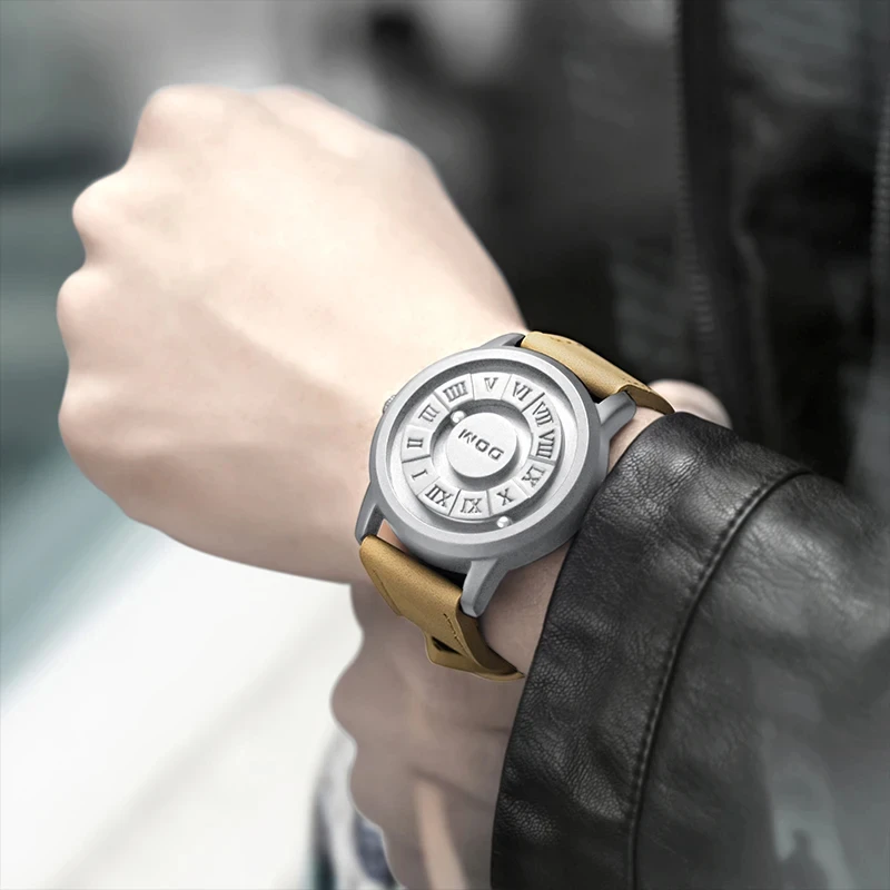 DOM new creative rolling hands orologio da uomo magnetico impermeabile in acciaio inossidabile da uomo watchM-1345L-7M5