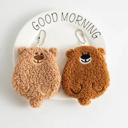 Cute Bear Plush Cartoon Change Wallet Popular Girl Heart Mini Earphone Bag Coin Purse Gift Lipstick Sweet Storage Bag
