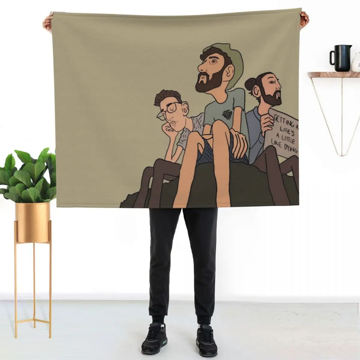 Ajr the maybe man album Throw Blanket Machine Washable Soft Warm Blanket