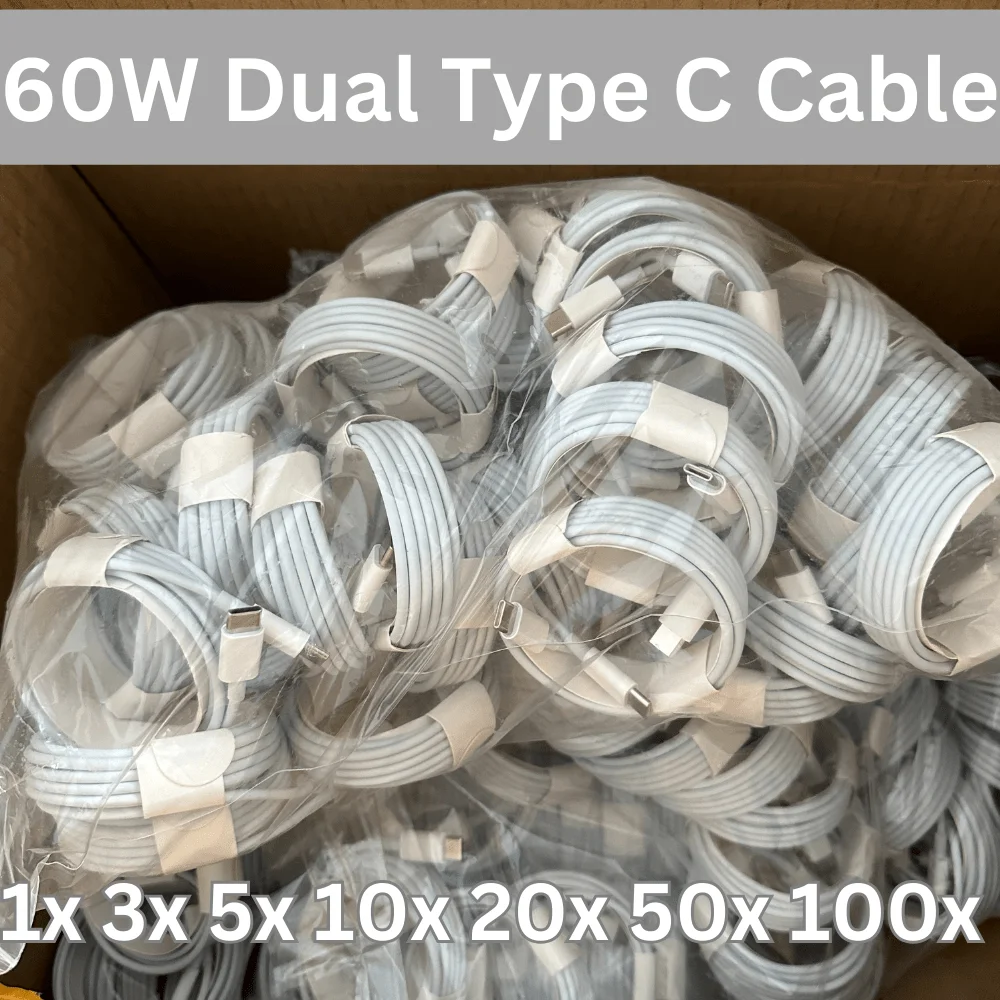 

60W Type C To Type C Fast Charger USB-C Cord PD Cable Lot For Samsung IPhone 15
