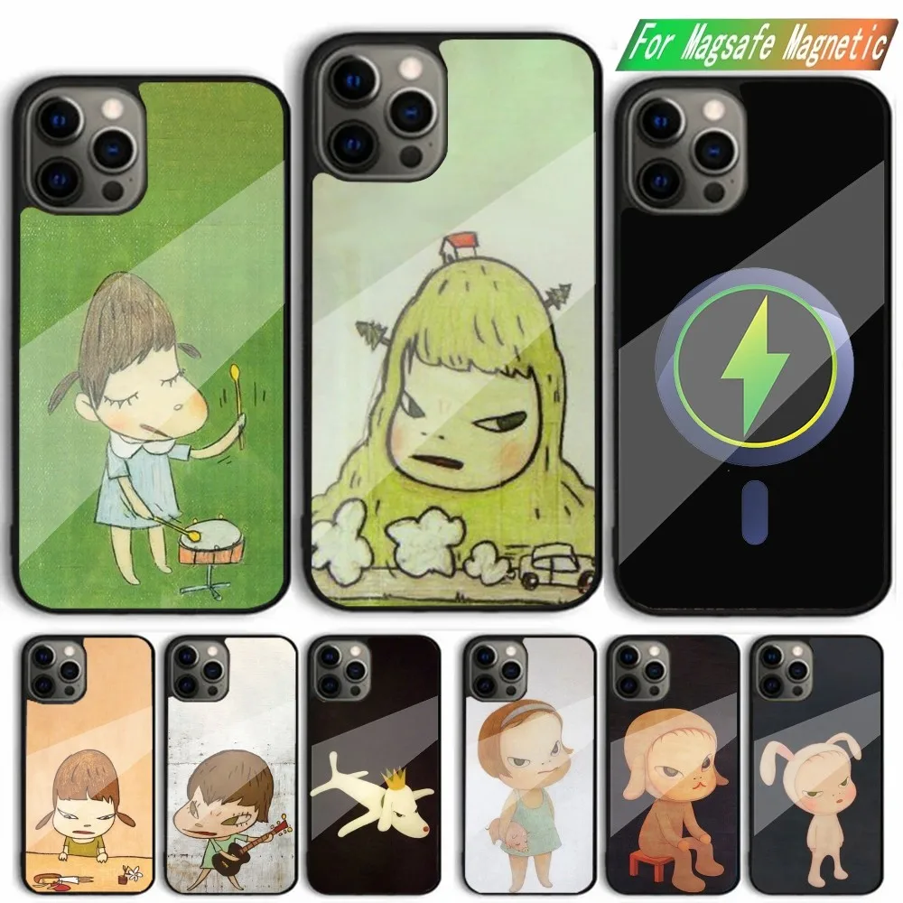 

Yoshitomo Nara Art Phone Case For iPhone 15,14,13,12,11,Plus,Pro,Max Mini Magsafe Magnetic Wireless Charging