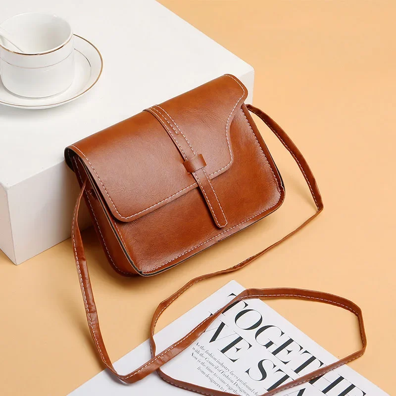 New Fashion Cheap Lady Shoulder Bags Simple Retro Women Messenger Bag Solid Color All-match Small Square Crossbody Bag for Women