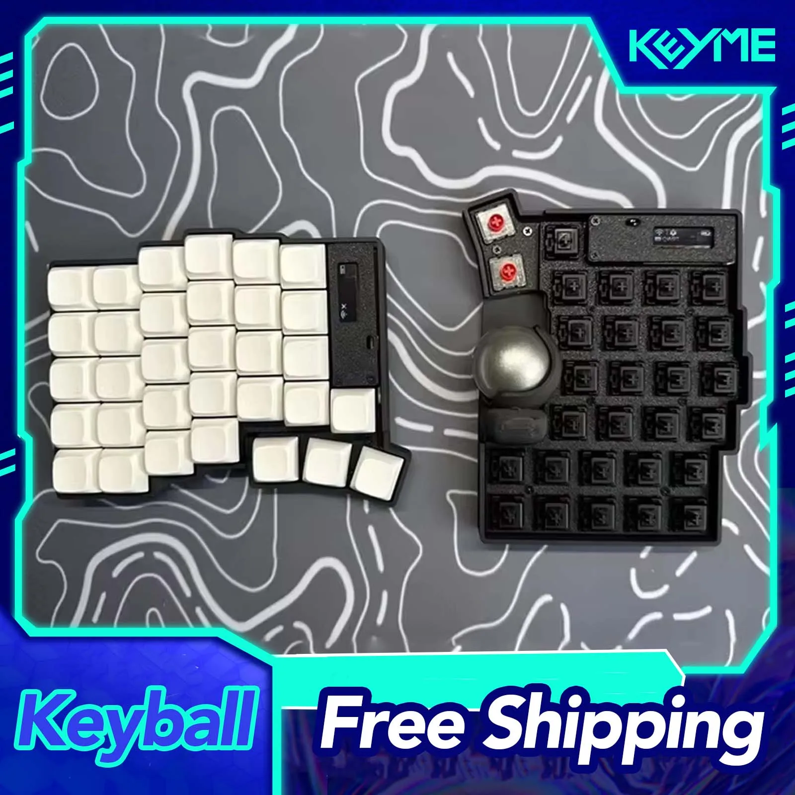 

Комплект разделенной клавиатуры Keyball 39/44/661 с Трекболом, OLED-экраном, настройка DIY, беспроводная разделенная механическая клавиатура, комплект, поддержка ZMK