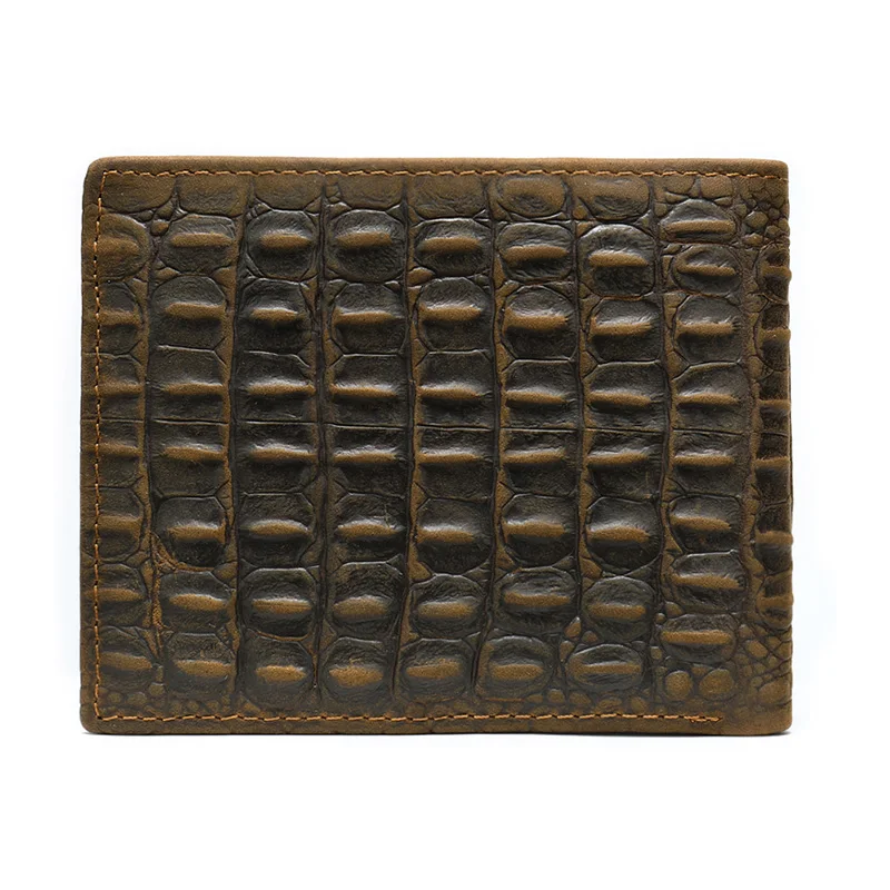 

Top Qaulity Genuine Leather Cash Dollar Clamp Money Clip Wallet Black Brown Men Slim Purse Bifold Small Wallets Retro