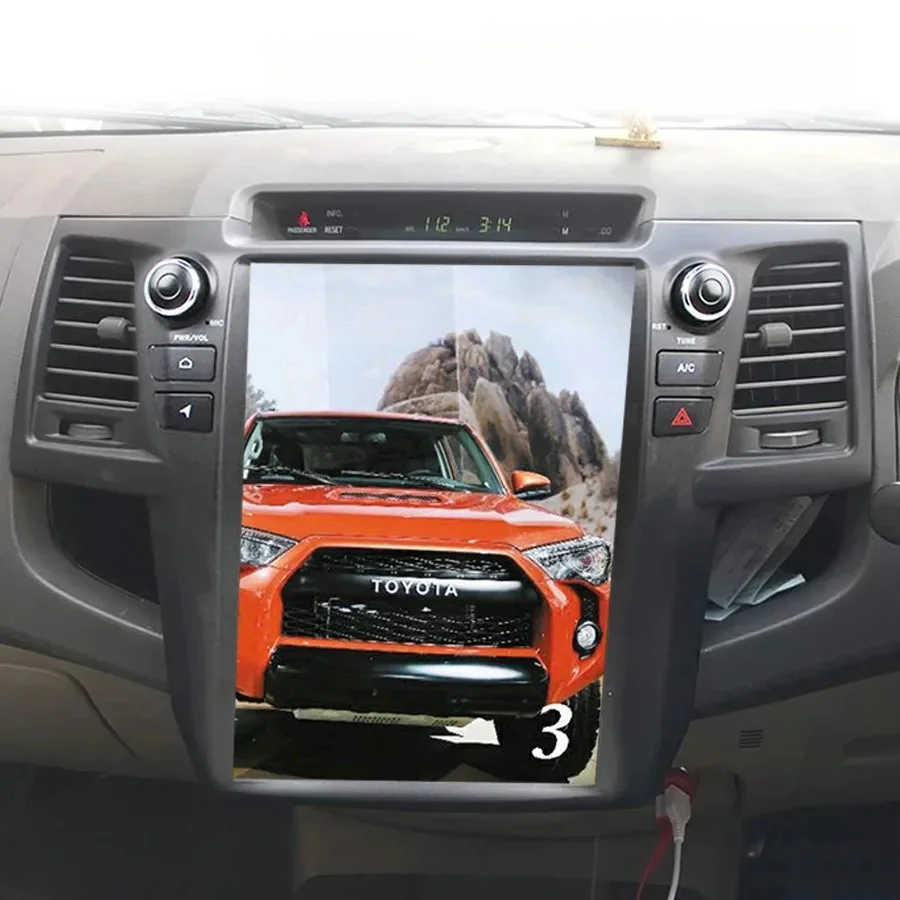 Dla Toyota Fortuner 2007-2015 Android 12 8G 256G Qualcomm 665 Tesla Ekran Samochodowe Auto Stereo Radio Multimedia Auto Gps Nawigacja