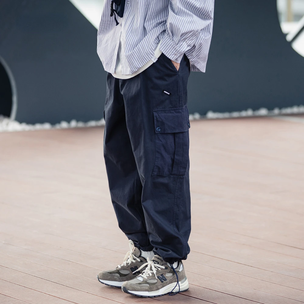 

Japanese Fashion Retro Cargo Pants Men Clothing Harajuku Casual Jogging Pants Korean Streetwear Joggers Loose Trousers Male