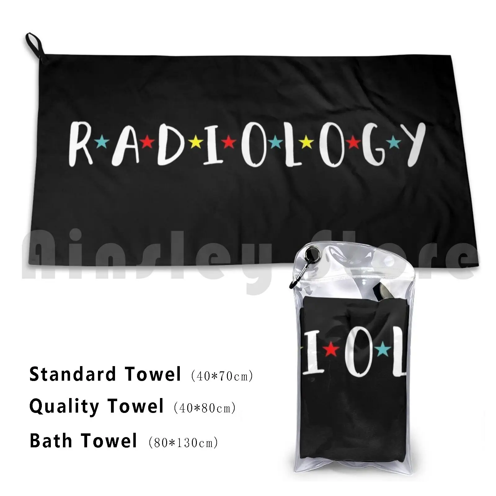 Radiology Custom Towel Bath Towel Radiology Radiologist Nurse Medicine Anatomy Radioactive Radioactivity