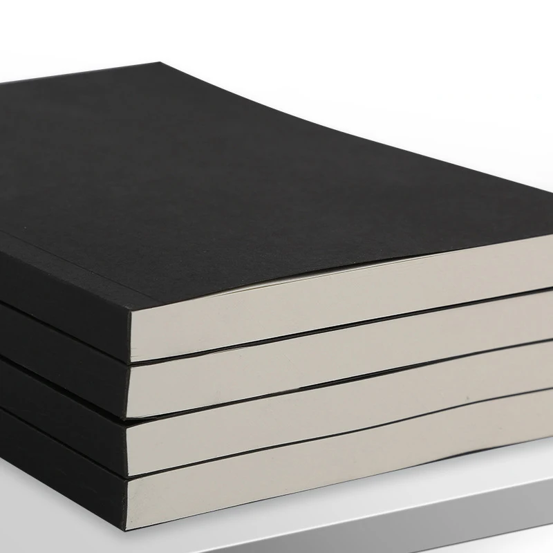 grosso preto capa em branco notebook grade e linha horizontal dentro pagina escritorio e estudo notas suprimentos a5 b5 128 folhas qp088 01