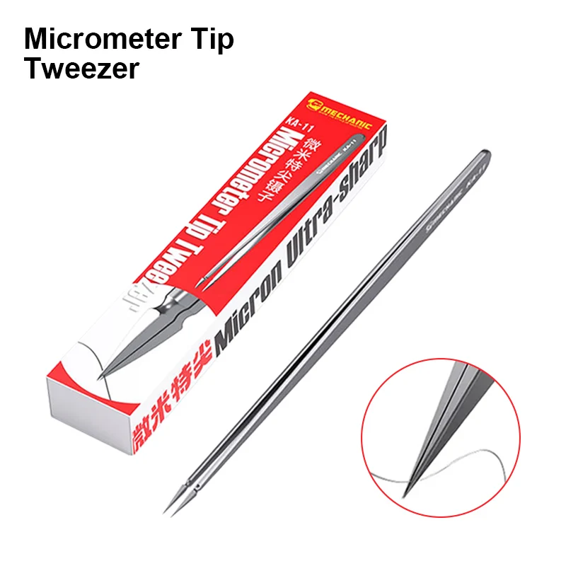 Mecânico Ultra Fine Mão Moagem Pinças Universal Precisão Não-magnética Mobile Phone Repair Ferramenta de Fixação Ka11