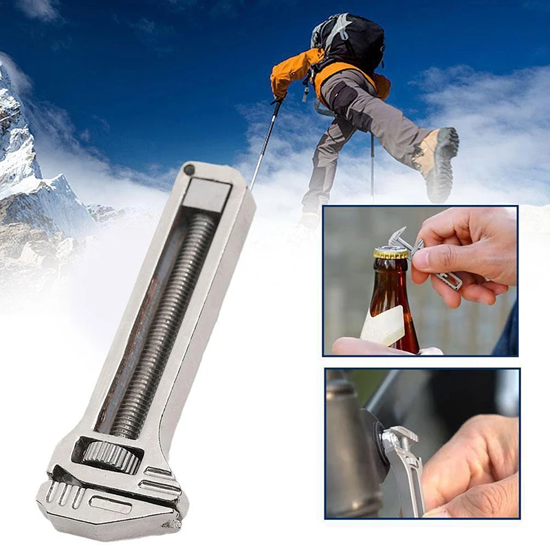 

Mini Wrench Pocket Portable Multitool Spanner Tools For Outdoor Camping Compact Metal Multifunctional Tool Wrench