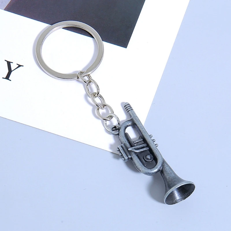 Classical Mini Sax Keychain Exquisite Metal Construction Keyring Bag Pendant For Gifts Or Collection