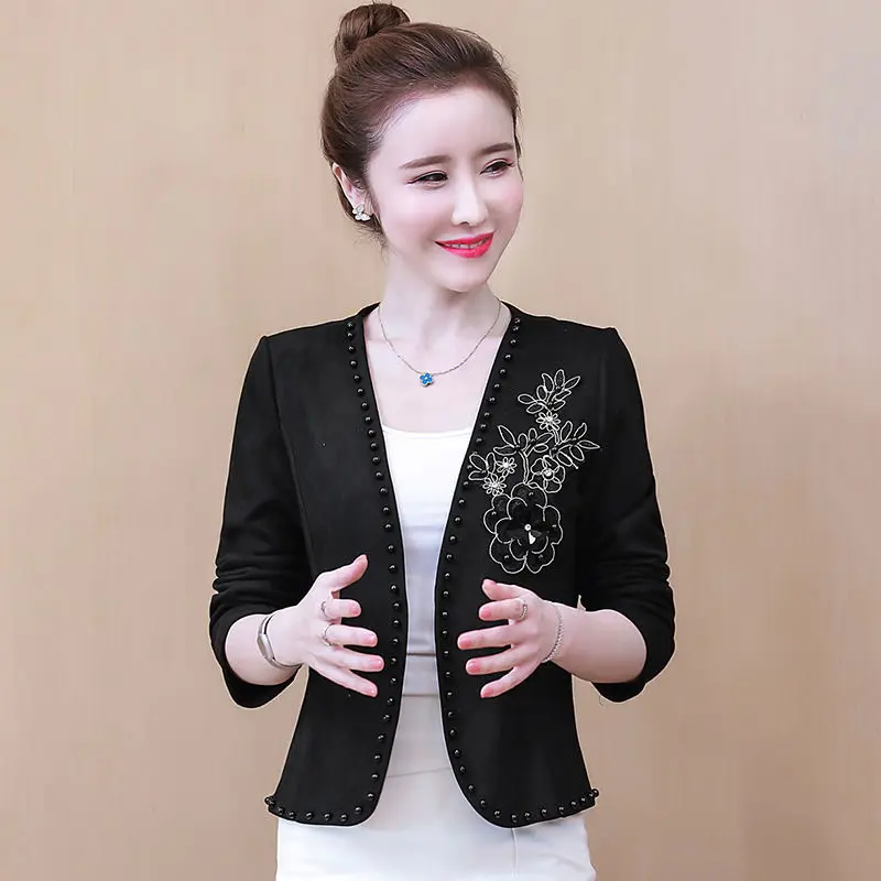 New 2024 Spring Autumn Short Women's Blazers Plus Size Clothing Outerwear Slim Women Coat Jacket Feminino Woman Blazer 4XL Q310