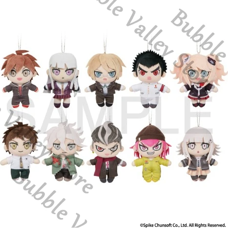 Genuine Anime Danganronpa Nagito Komaeda Hinata Hajime Naegi Makoto Cosplay Fluffy Maumet Pendant Cartoon Puppet Keychain Xmas