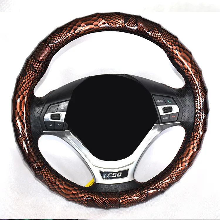 

Оптовый чехол на руль из искусственной кожи - всесезонная автомобильная ручка с рисунком дракона, готовый к запасу