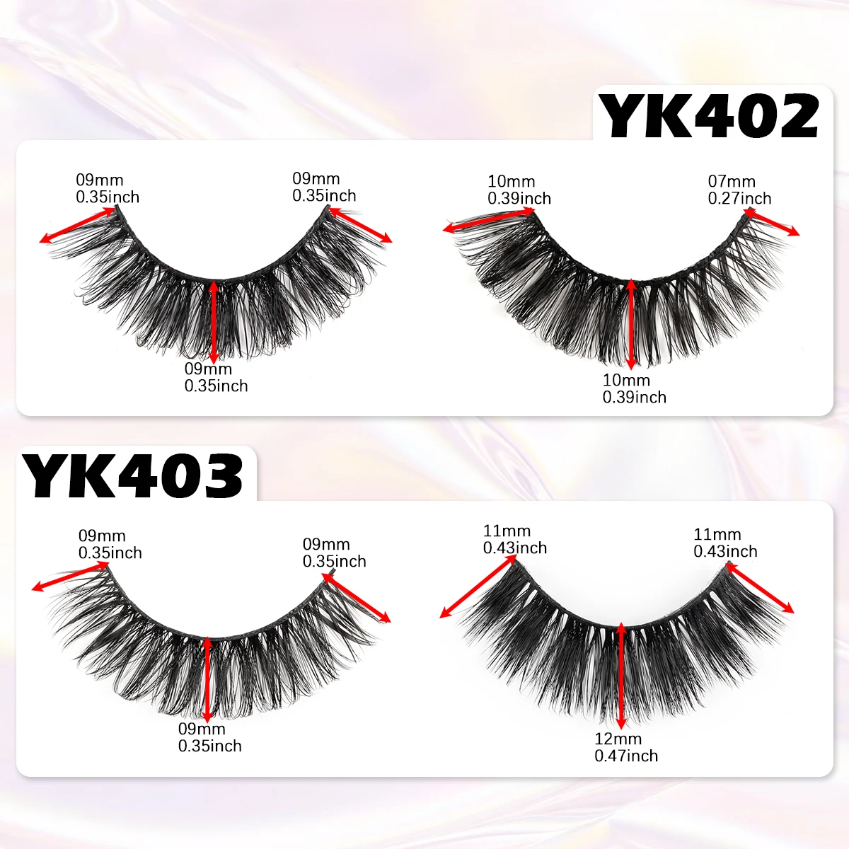 Lanjinglin 3/8/10 Paar natürliche lange falsche Wimpern dramatische weiche flauschige 3D-Nerzwimpern Wispy Großhandel Wimpern dicke Cils