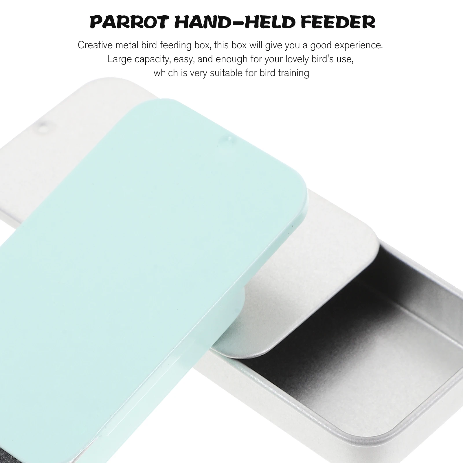 

2pcs Metal Feeder Outdoor Waterproof Food Box Leakproof Bird Insect Container For Bird Training Push Pull Slide Cover Easy To