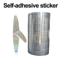 Pegatina de señuelo de 5M y 10M, pegatinas de lámina autoadhesivas, cebo duro de pesca, película adhesiva holográfica, señuelos a escamas de pescado, accesorios de herramientas