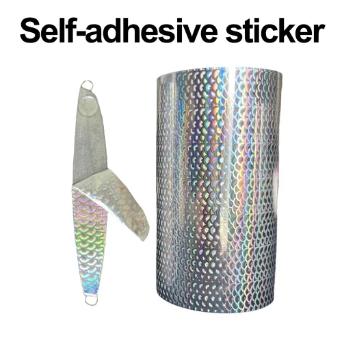 Pegatina de señuelo de 5M y 10M, pegatinas de lámina autoadhesivas, cebo duro de pesca, película adhesiva holográfica, señuelos a escamas de pescado, accesorios de herramientas