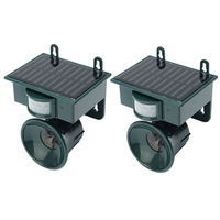 2PCS Outdoor Garden Solar Bird Repeller Ultrasonic Sonic Deterrent Scarer Animal Repellent Birds Repel Tool PIR Sensor