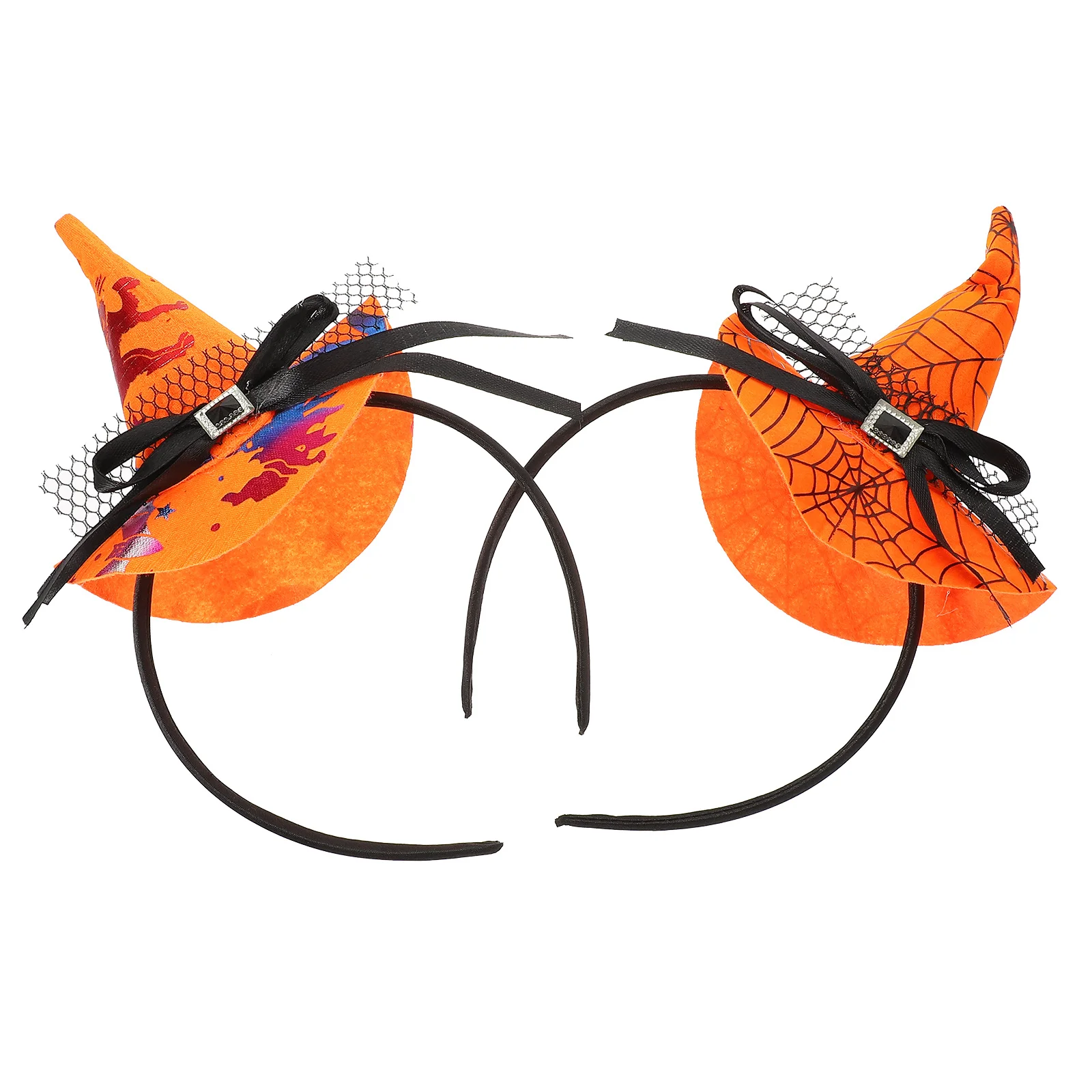 

2Pcs Halloween Witch Hat Headbands Lightweight Cosplay Hair Decor Party Headwear Costume Supplies Halloween Witch Hat Headbands
