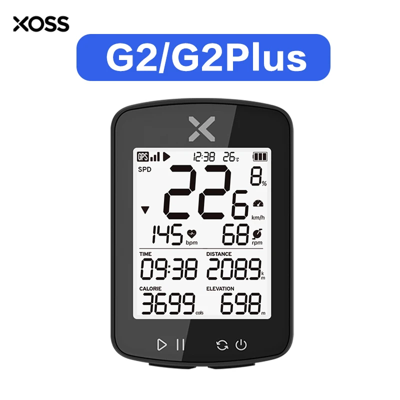 

Велокомпьютер XOSS New G2 Plus, G, беспроводной GPS, велосипедный спидометр, дорожный горный велосипед, водонепроницаемый, Измерение частоты вращения педалей