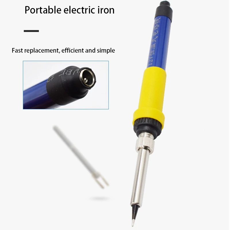 DC 12V Portable Soldering Iron Low-Voltage Car Battery 60W Welding Rework Repair Tools with Aligator Cilp