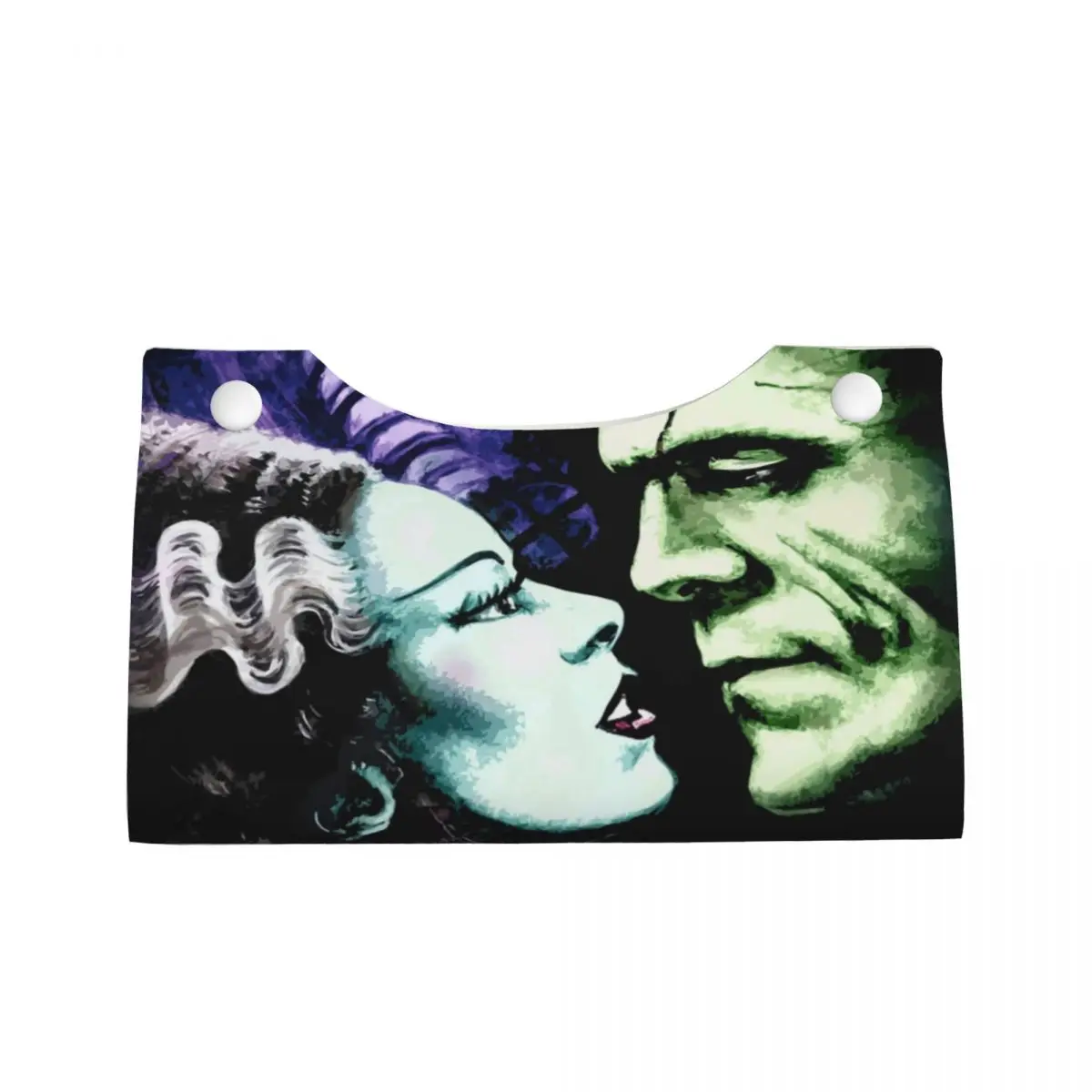 Custom Bride Frankie Monsters In Love Tissue Box Cover Rectangular PU Leather Frankensteins Spooky Horror Film Facial Tissues