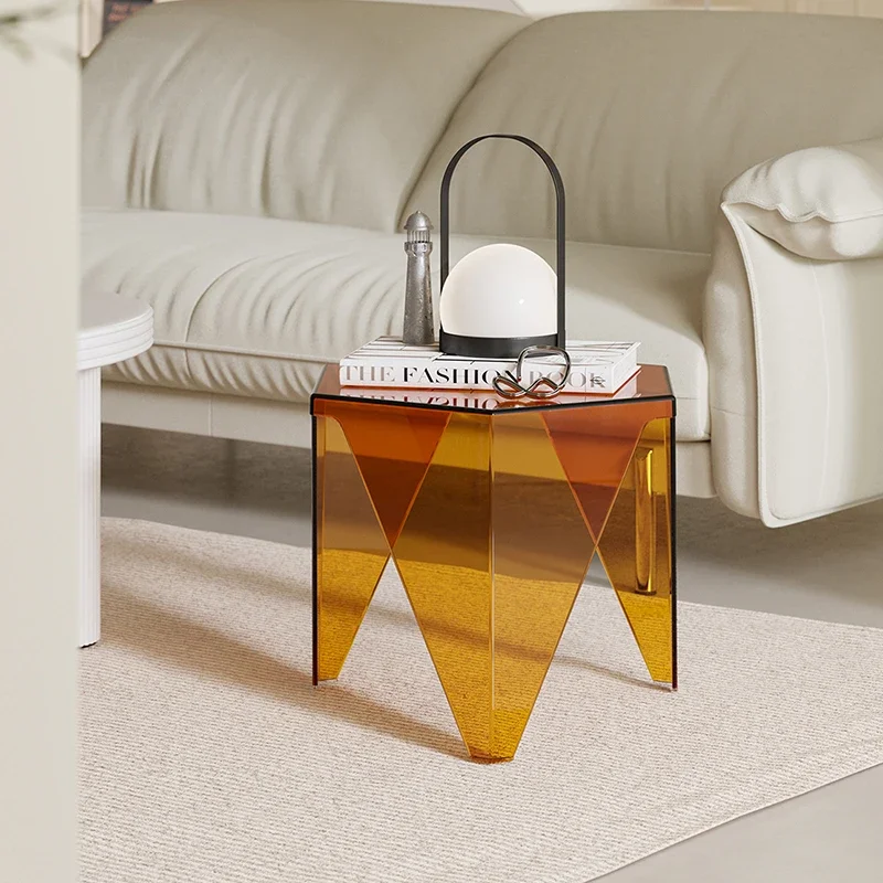 k*-Transparent Acrylic Coffee Tables,Living Room Side Table,Creative Nightstands,Storage