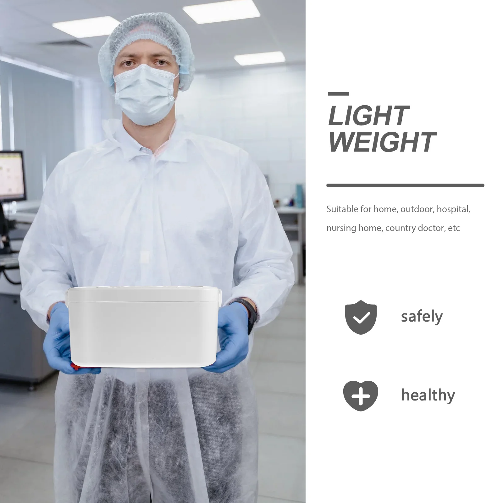 กล่องยาปฐมพยาบาล 1 ชิ้น ความจุขนาดใหญ่ กล่องเก็บของพกพา สำหรับบ้าน โรงพยาบาล การเดินทางกลางแจ้ง กล่องจัดระเบียบของใช้ในครัวเรือน