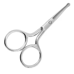 Nose Hair Scissors Safety Rounded Tip Small Scissors Stainless Steel Nose Trimmer for Eyebrow Nose Hair Beard Ear Hair