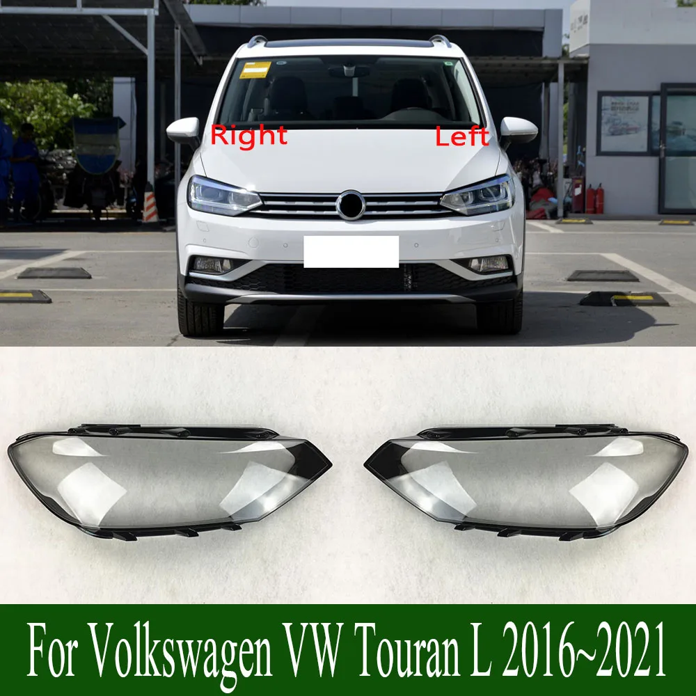 For Volkswagen VW Touran L 2016~2021 Headlight Cover Headlamp Shell Imported Transparent Shade Mask Lampshade Lens Plexiglass