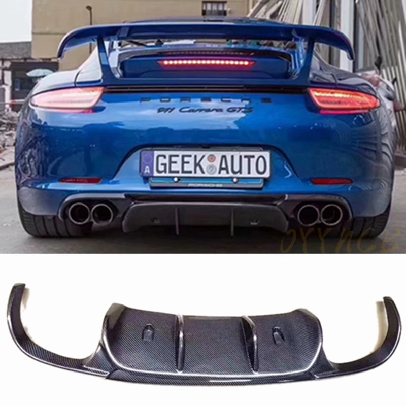 

Forged Carbon & Carbon Fiber Rear Bumper Lip Diffuser Spoiler V Style Fit for Porsche 911 991.1 GT3 2012-2015 Car Styling