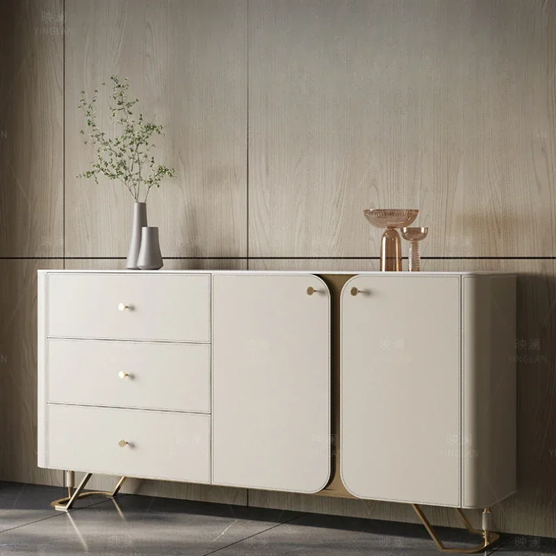 

Wall Storage Home Restaurant Light Luxury Stone Plate Modern Minimalist Entrance Cabinet