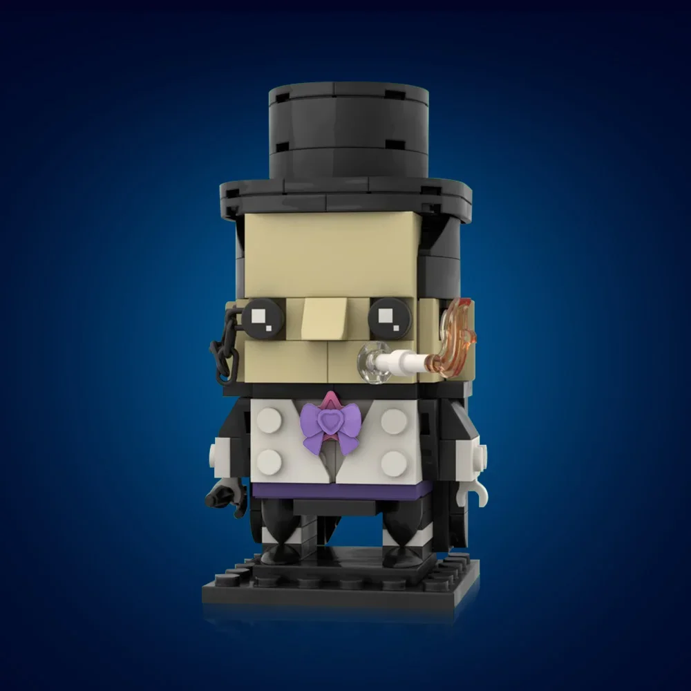 MOC ภาพยนตร์ Gangsters สุภาพบุรุษอาคารบล็อกรูป Brickheadzs รุ่นเพนกวิน Oswalds Chesterfield อิฐของเล่นเด็กของขวัญ