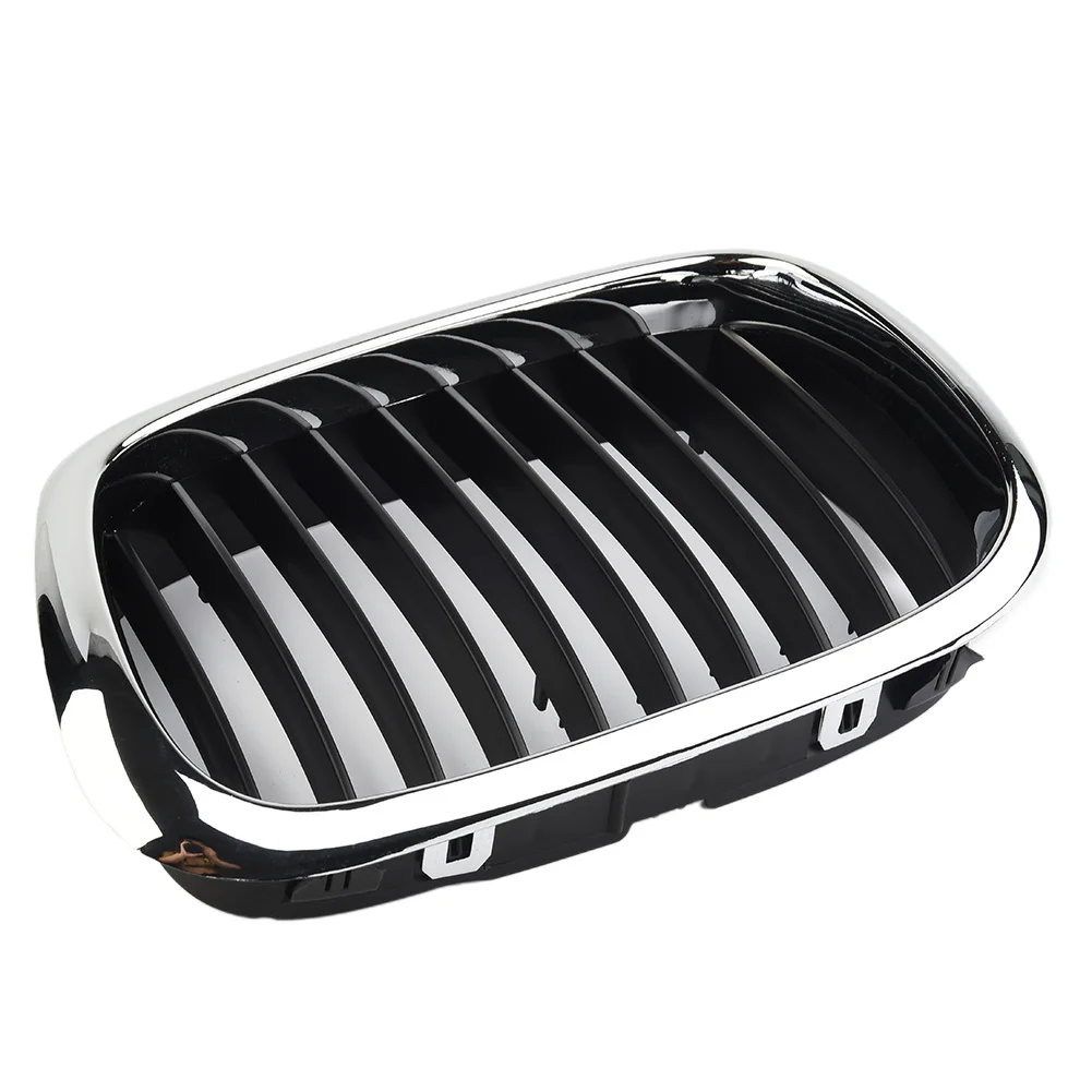 1 para kratek do BMW E39 5-series 525 530 535 540 M5 1998-2003 przedni chrom czarny Grill Grill części zewnętrzne samochodu zamienny