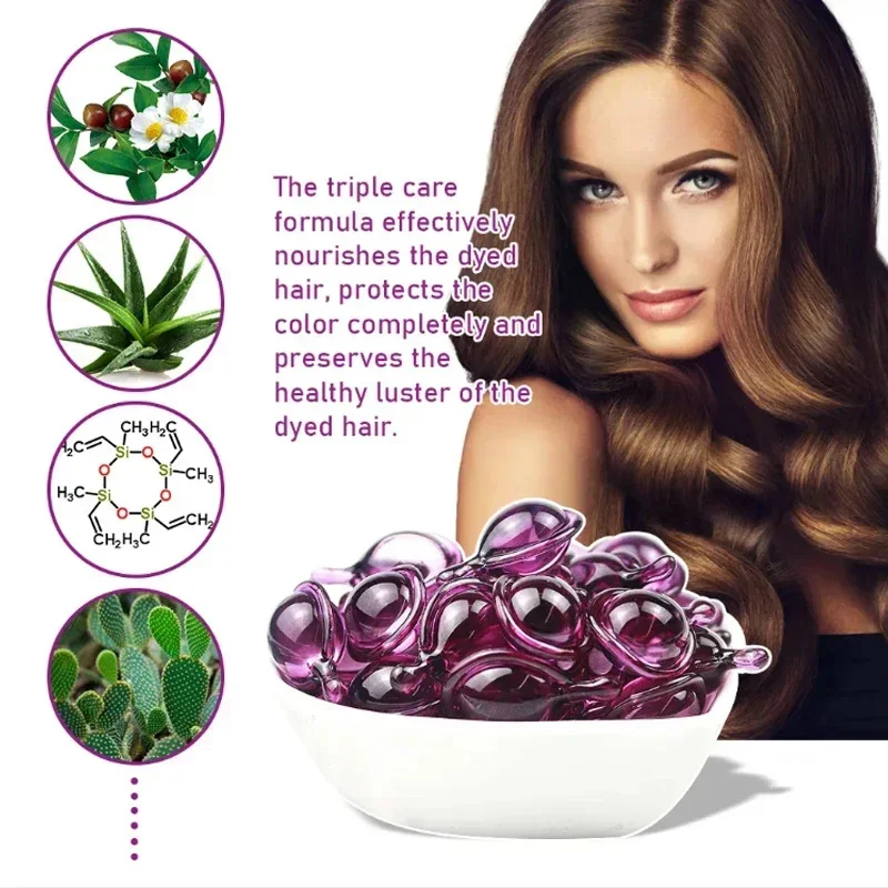 Hair Vitamin Capsule Hair Care Oil Anti Hair Loss Repair Damaged Rough Hair Restore Soft Shiny Nourishing Keratin Complex Serum