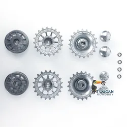 RC Tank Accessory Metal Sprockets Idler Wheels for 1/16 Scale Heng Long Tiger I 3818 US Abrams 3918 Leopard2A6 3889 Parts