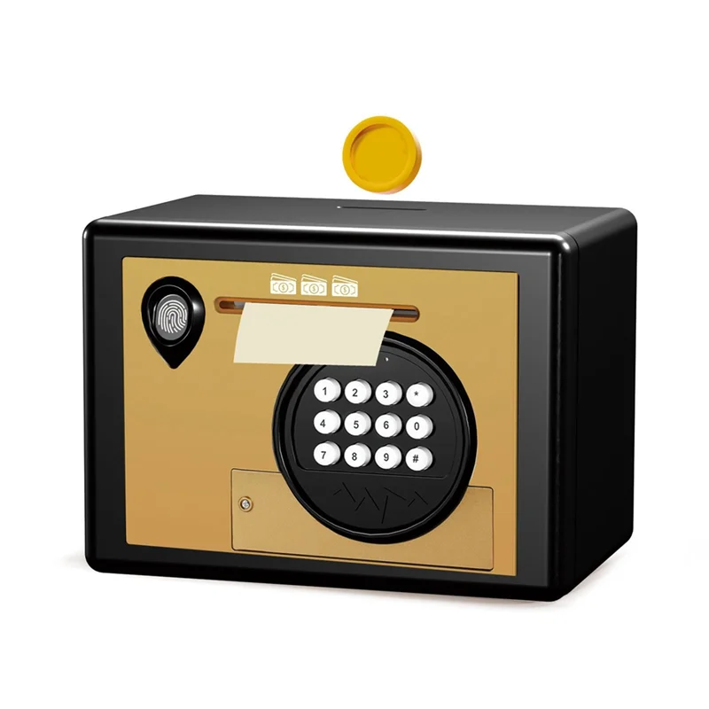ABGI-Piggy Bank Money Box ,Electric Fingerprint Password Money Saving Box ,Coin Bank Money Safe Atm Machine Gift For Kids