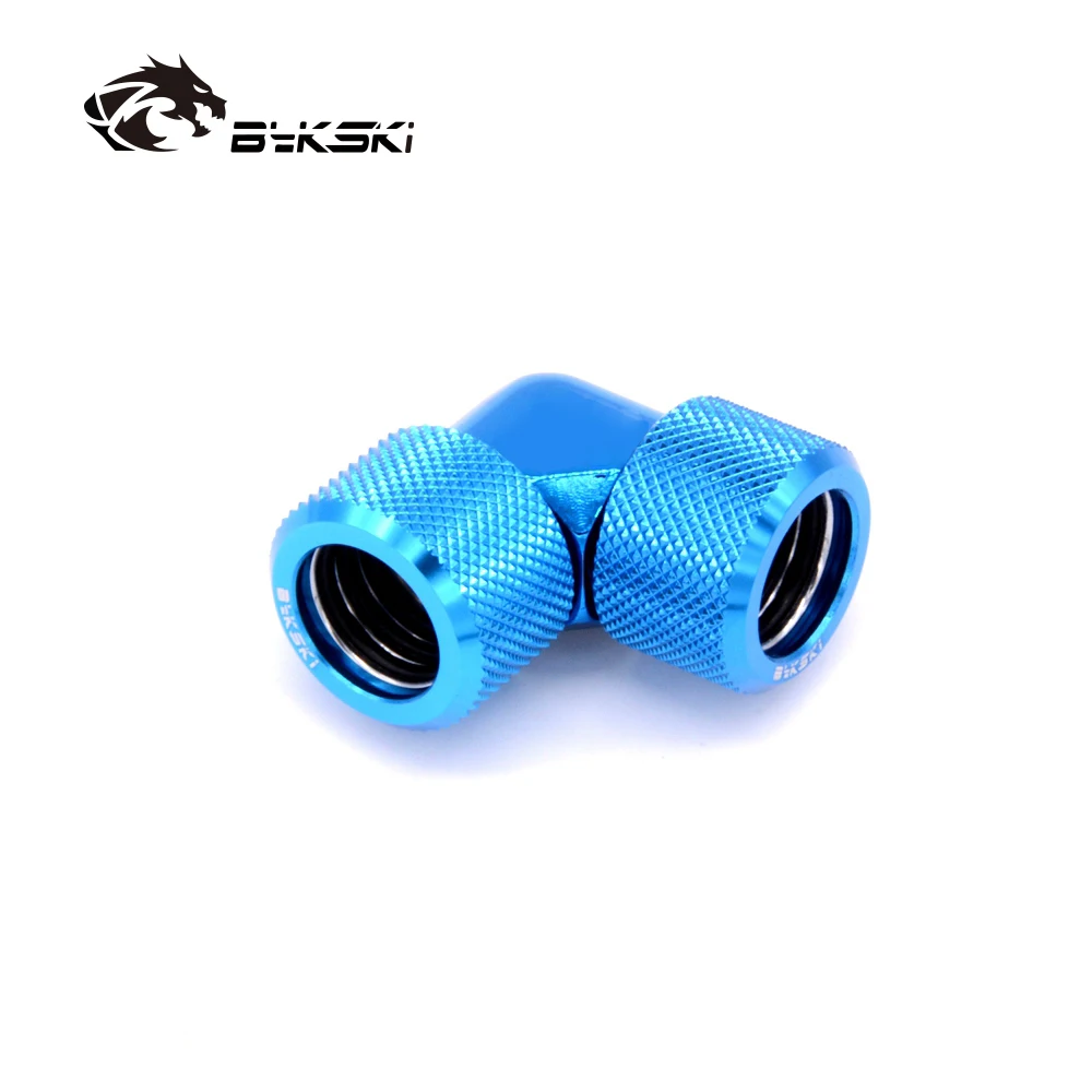 Bykski 90 Degree Fitting use for OD12mm/OD14mm/OD16mm PETG/Acrylic Hard Tube to Hand Compression Copper Fitting Double Interface