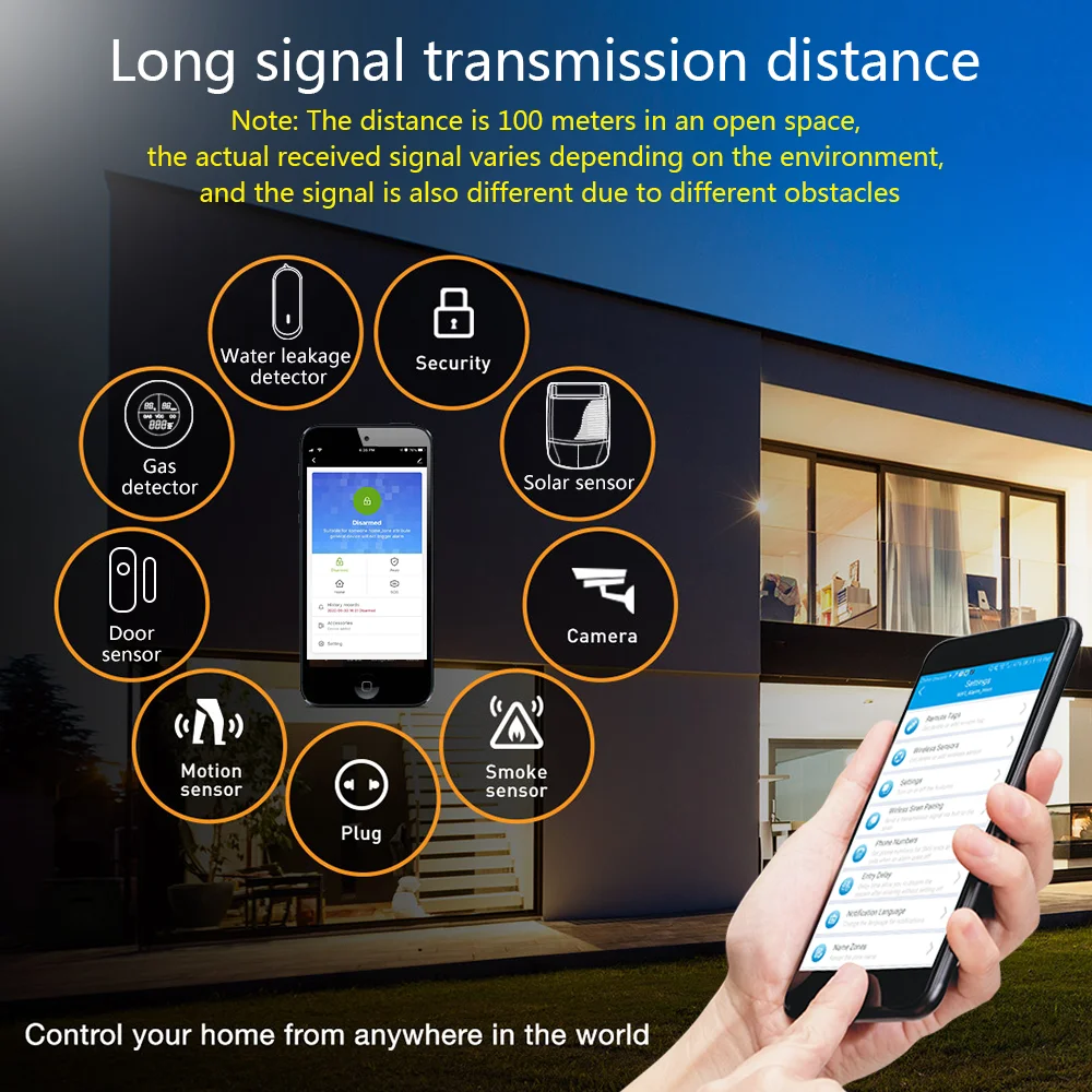 Wireless Home Alarm System Phone 4G Wifi Tuya Smart Home Child Safety protection Anti-theft Camera automation Residential alarm