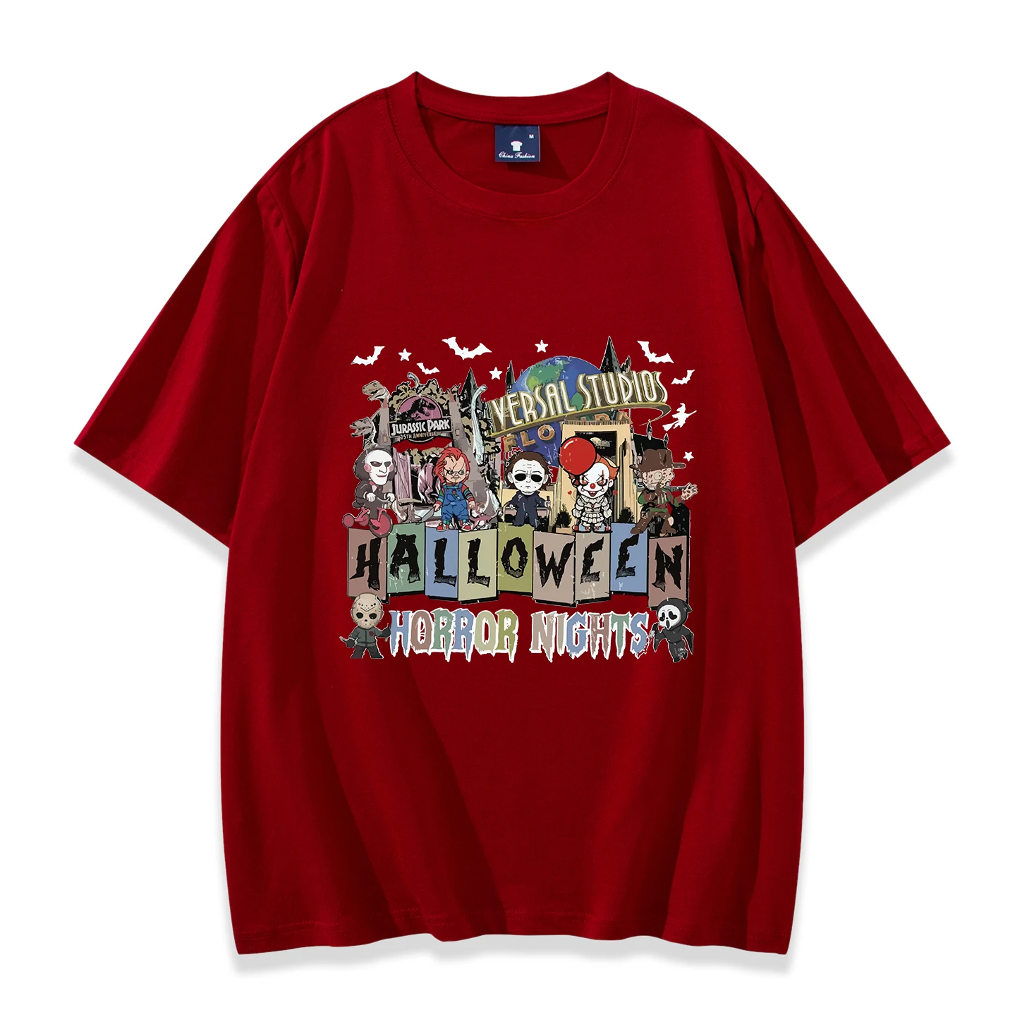 قميص شخصيات فيلم الرعب قميص حفلة الهالوين قميص موسم مخيف للنساء والرجال بأكمام قصيرة ملابس الشارع الشهير الهيب هوب