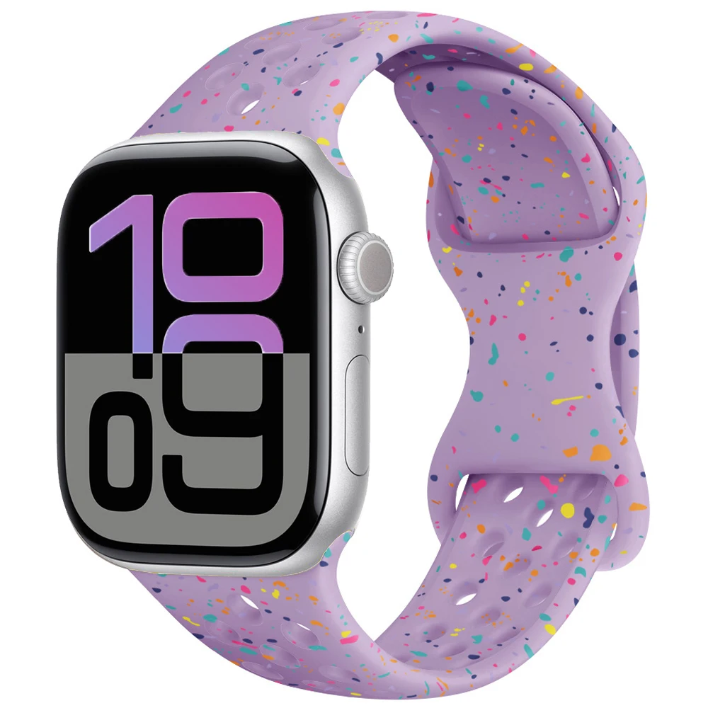 Silicone Band for Apple Watch Strap 44mm 46mm 40mm 41mm 42mm 45mm Sport Bracelet Iwatch Series 11 10 9 8 7 6 5 SE Ultra 3 2 49mm