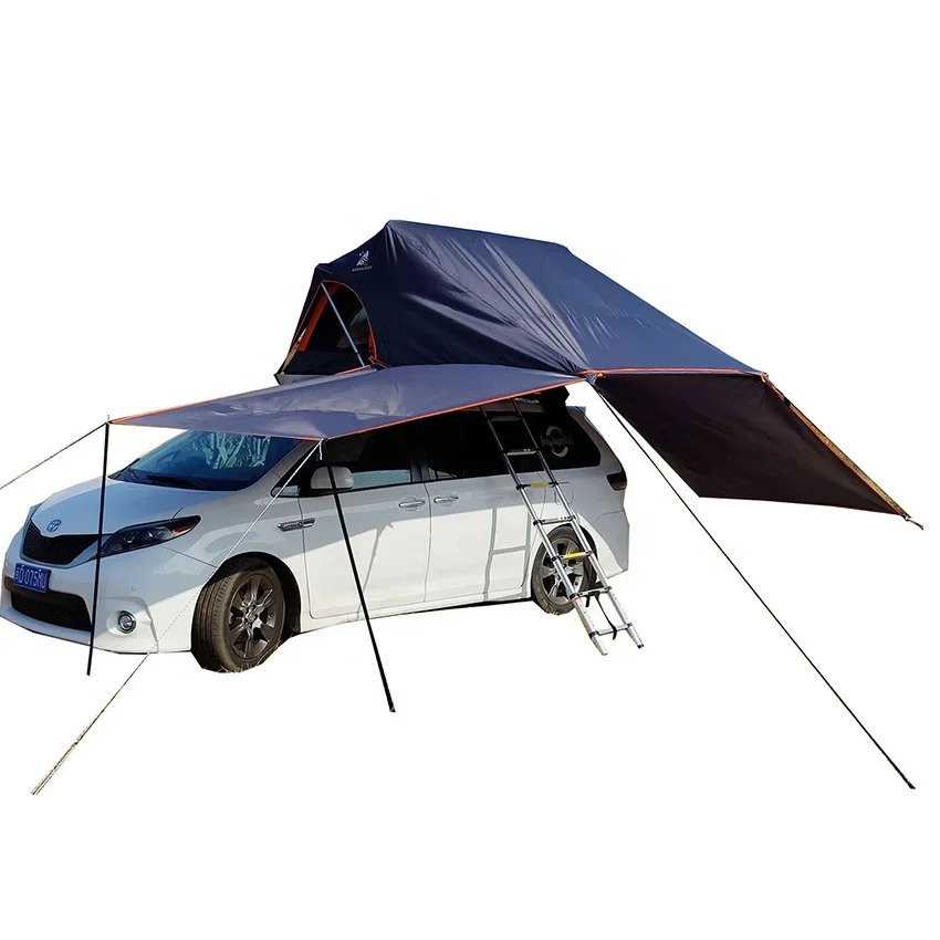 

Aluminum Suv Soft Shell Roof Tent with Car Side Awning Camper Tent for 2 People